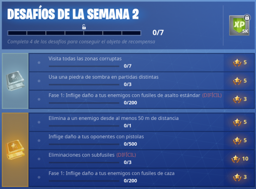 Desafíos de Fortnite Battle Royale de la Semana 2 de la Temporada 6