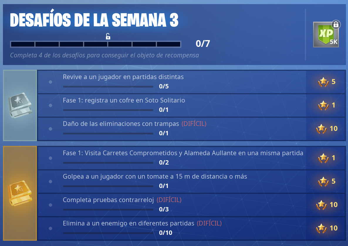 Desafíos de Fortnite Battle Royale de la Semana 3 de la Temporada 6