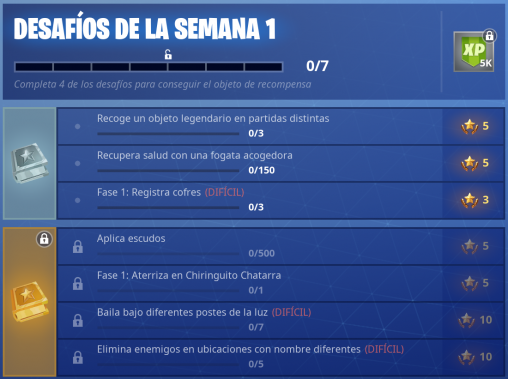 Desafíos de la Semana 1 de Fortnite Temporada 6