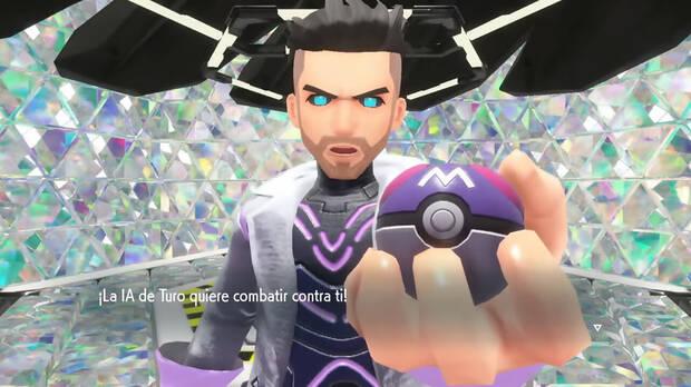 Estrategia de combate IA profesor Turo en Pokémon Púrpura